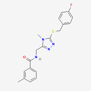 N-({5-[(4-fluorobenzyl)thio]-4-methyl-4H-1,2,4-triazol-3-yl}methyl)-3-methylbenzamide