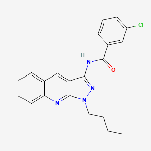 N-(1-butyl-1H-pyrazolo[3,4-b]quinolin-3-yl)-3-chlorobenzamide