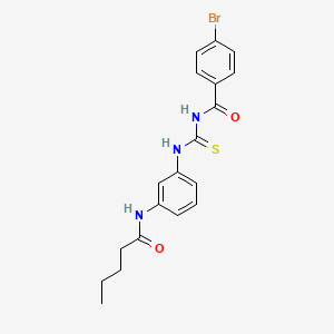 4-bromo-N-({[3-(pentanoylamino)phenyl]amino}carbonothioyl)benzamide