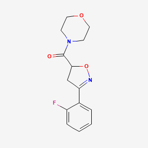 4-{[3-(2-fluorophenyl)-4,5-dihydro-5-isoxazolyl]carbonyl}morpholine