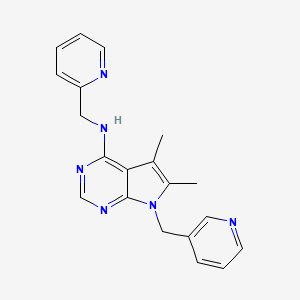 5,6-dimethyl-N-(2-pyridinylmethyl)-7-(3-pyridinylmethyl)-7H-pyrrolo[2,3-d]pyrimidin-4-amine