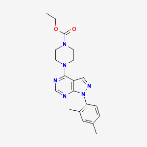 ethyl 4-[1-(2,4-dimethylphenyl)-1H-pyrazolo[3,4-d]pyrimidin-4-yl]-1-piperazinecarboxylate