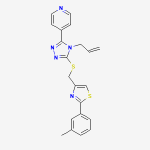 4-[4-allyl-5-({[2-(3-methylphenyl)-1,3-thiazol-4-yl]methyl}thio)-4H-1,2,4-triazol-3-yl]pyridine