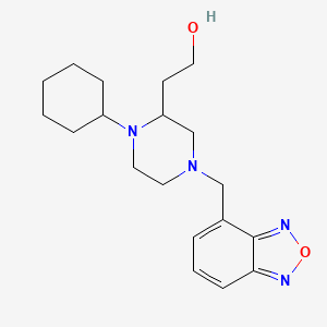 molecular formula C19H28N4O2 B4745193 2-[4-(2,1,3-benzoxadiazol-4-ylmethyl)-1-cyclohexyl-2-piperazinyl]ethanol 