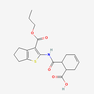 6-({[3-(propoxycarbonyl)-5,6-dihydro-4H-cyclopenta[b]thien-2-yl]amino}carbonyl)-3-cyclohexene-1-carboxylic acid
