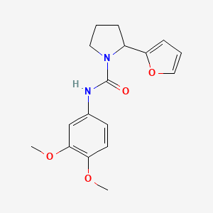 molecular formula C17H20N2O4 B4745203 N-(3,4-dimethoxyphenyl)-2-(2-furyl)-1-pyrrolidinecarboxamide 