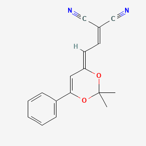 molecular formula C17H14N2O2 B4745227 [2-(2,2-dimethyl-6-phenyl-4H-1,3-dioxin-4-ylidene)ethylidene]malononitrile 