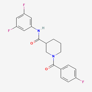 molecular formula C19H17F3N2O2 B4745263 N-(3,5-difluorophenyl)-1-(4-fluorobenzoyl)-3-piperidinecarboxamide 