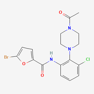 molecular formula C17H17BrClN3O3 B4745276 N-[2-(4-acetyl-1-piperazinyl)-3-chlorophenyl]-5-bromo-2-furamide 
