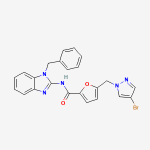 N-(1-benzyl-1H-benzimidazol-2-yl)-5-[(4-bromo-1H-pyrazol-1-yl)methyl]-2-furamide