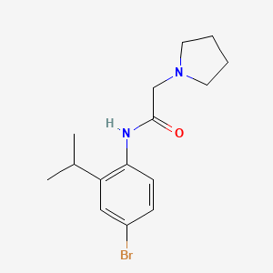 molecular formula C15H21BrN2O B4745316 N-(4-bromo-2-isopropylphenyl)-2-(1-pyrrolidinyl)acetamide 