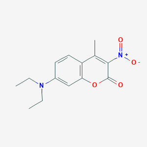 molecular formula C14H16N2O4 B4745322 7-(diethylamino)-4-methyl-3-nitro-2H-chromen-2-one 