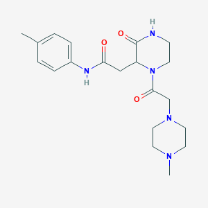 N-(4-methylphenyl)-2-{1-[(4-methyl-1-piperazinyl)acetyl]-3-oxo-2-piperazinyl}acetamide