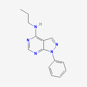molecular formula C14H15N5 B4745335 1-phenyl-N-propyl-1H-pyrazolo[3,4-d]pyrimidin-4-amine 