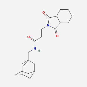 N-(1-adamantylmethyl)-3-(1,3-dioxooctahydro-2H-isoindol-2-yl)propanamide