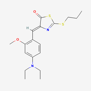 molecular formula C18H24N2O2S2 B4745370 4-[4-(diethylamino)-2-methoxybenzylidene]-2-(propylthio)-1,3-thiazol-5(4H)-one 