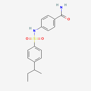 4-{[(4-sec-butylphenyl)sulfonyl]amino}benzamide