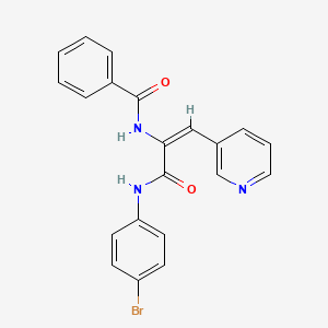 molecular formula C21H16BrN3O2 B4745419 N-[1-{[(4-bromophenyl)amino]carbonyl}-2-(3-pyridinyl)vinyl]benzamide 