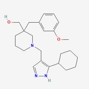 [1-[(3-cyclohexyl-1H-pyrazol-4-yl)methyl]-3-(3-methoxybenzyl)-3-piperidinyl]methanol