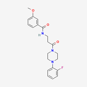 molecular formula C21H24FN3O3 B4745485 N-{3-[4-(2-fluorophenyl)-1-piperazinyl]-3-oxopropyl}-3-methoxybenzamide 