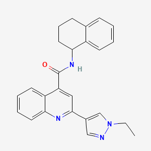 2-(1-ethyl-1H-pyrazol-4-yl)-N-(1,2,3,4-tetrahydro-1-naphthalenyl)-4-quinolinecarboxamide