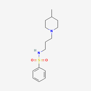 N-[3-(4-methyl-1-piperidinyl)propyl]benzenesulfonamide