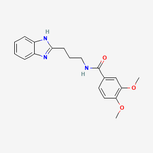 molecular formula C19H21N3O3 B4745514 N-[3-(1H-benzimidazol-2-yl)propyl]-3,4-dimethoxybenzamide 