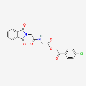 2-(4-chlorophenyl)-2-oxoethyl N-[(1,3-dioxo-1,3-dihydro-2H-isoindol-2-yl)acetyl]glycinate