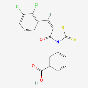 3-[5-(2,3-dichlorobenzylidene)-4-oxo-2-thioxo-1,3-thiazolidin-3-yl]benzoic acid