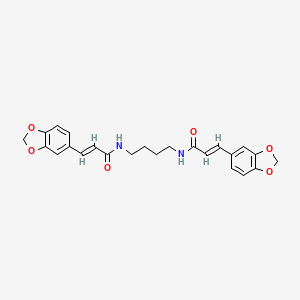 molecular formula C24H24N2O6 B4745571 N,N'-1,4-butanediylbis[3-(1,3-benzodioxol-5-yl)acrylamide] 