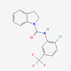 N-[2-chloro-5-(trifluoromethyl)phenyl]-1-indolinecarboxamide