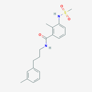 molecular formula C19H24N2O3S B4745625 2-methyl-N-[3-(3-methylphenyl)propyl]-3-[(methylsulfonyl)amino]benzamide 