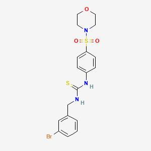 molecular formula C18H20BrN3O3S2 B4745632 N-(3-bromobenzyl)-N'-[4-(4-morpholinylsulfonyl)phenyl]thiourea 