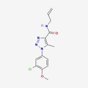 molecular formula C14H15ClN4O2 B4745649 N-allyl-1-(3-chloro-4-methoxyphenyl)-5-methyl-1H-1,2,3-triazole-4-carboxamide 