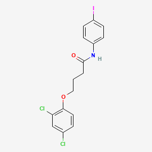 molecular formula C16H14Cl2INO2 B4745654 4-(2,4-dichlorophenoxy)-N-(4-iodophenyl)butanamide 