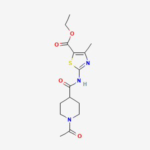ethyl 2-{[(1-acetyl-4-piperidinyl)carbonyl]amino}-4-methyl-1,3-thiazole-5-carboxylate