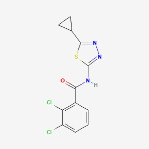 molecular formula C12H9Cl2N3OS B4745679 2,3-dichloro-N-(5-cyclopropyl-1,3,4-thiadiazol-2-yl)benzamide 