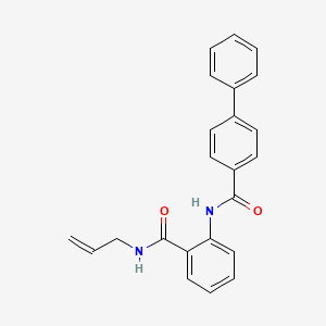 molecular formula C23H20N2O2 B4745702 N-{2-[(allylamino)carbonyl]phenyl}-4-biphenylcarboxamide 