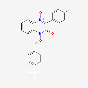 molecular formula C25H23FN2O3 B4745725 1-[(4-tert-butylbenzyl)oxy]-3-(4-fluorophenyl)-2(1H)-quinoxalinone 4-oxide 