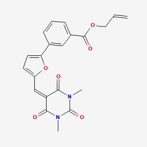 allyl 3-{5-[(1,3-dimethyl-2,4,6-trioxotetrahydro-5(2H)-pyrimidinylidene)methyl]-2-furyl}benzoate