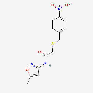 molecular formula C13H13N3O4S B4745742 N-(5-methyl-3-isoxazolyl)-2-[(4-nitrobenzyl)thio]acetamide 