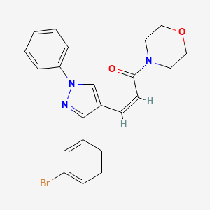 4-{3-[3-(3-bromophenyl)-1-phenyl-1H-pyrazol-4-yl]acryloyl}morpholine