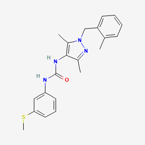 N-[3,5-dimethyl-1-(2-methylbenzyl)-1H-pyrazol-4-yl]-N'-[3-(methylthio)phenyl]urea