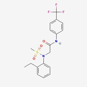 N~2~-(2-ethylphenyl)-N~2~-(methylsulfonyl)-N~1~-[4-(trifluoromethyl)phenyl]glycinamide