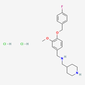 {4-[(4-fluorobenzyl)oxy]-3-methoxybenzyl}(4-piperidinylmethyl)amine dihydrochloride