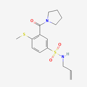 N-allyl-4-(methylthio)-3-(1-pyrrolidinylcarbonyl)benzenesulfonamide