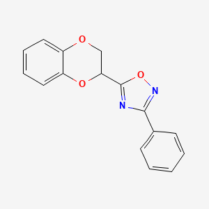 5-(2,3-dihydro-1,4-benzodioxin-2-yl)-3-phenyl-1,2,4-oxadiazole