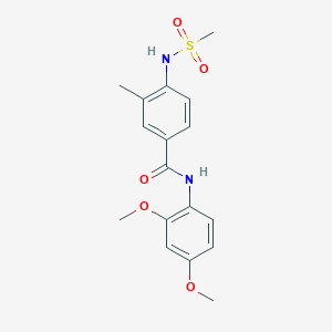 molecular formula C17H20N2O5S B4745807 N-(2,4-dimethoxyphenyl)-3-methyl-4-[(methylsulfonyl)amino]benzamide 