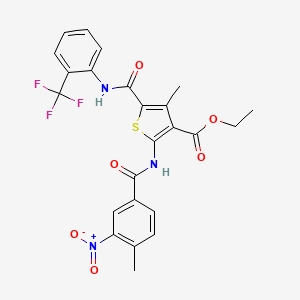 ethyl 4-methyl-2-[(4-methyl-3-nitrobenzoyl)amino]-5-({[2-(trifluoromethyl)phenyl]amino}carbonyl)-3-thiophenecarboxylate