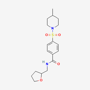 4-[(4-methyl-1-piperidinyl)sulfonyl]-N-(tetrahydro-2-furanylmethyl)benzamide